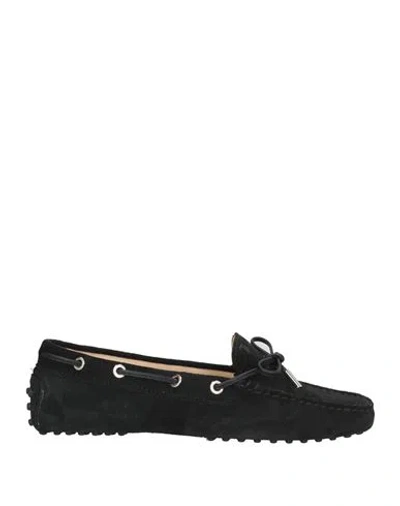 Tod's Woman Loafers Black Size 8 Leather