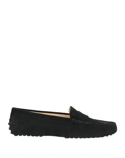 Tod's Woman Loafers Black Size 8 Leather