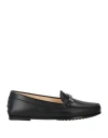 Tod's Loafers With Golden Detail And Gommino Sole In Black