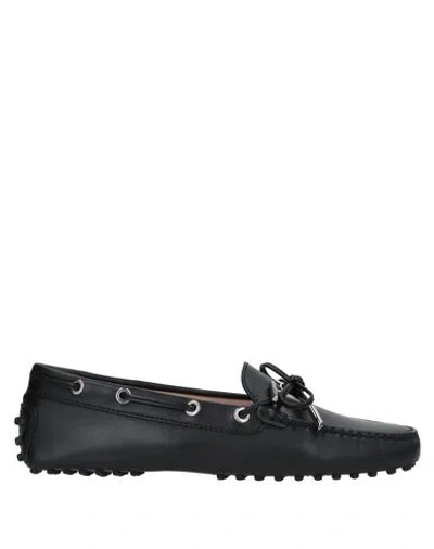 Tod's Woman Loafers Black Size 8 Soft Leather