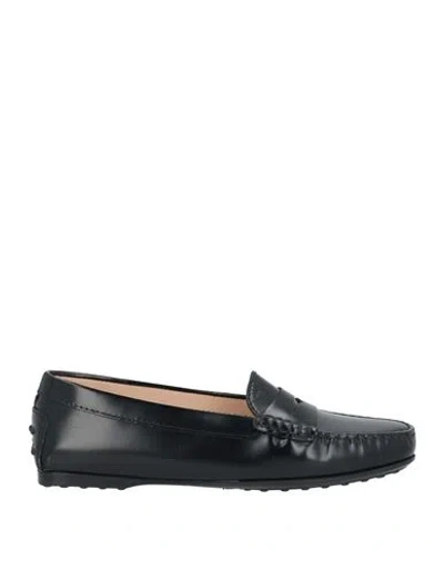 Tod's Woman Loafers Black Size 8 Soft Leather