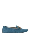 Tod's Woman Loafers Blue Size 7.5 Leather