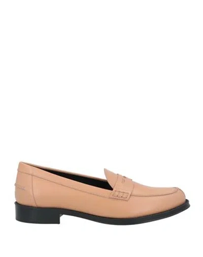 Tod's Woman Loafers Blush Size 8 Leather In Neutral