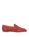 TOD'S TOD'S WOMAN LOAFERS BRICK SIZE 7 SOFT LEATHER