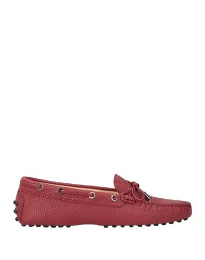 Tod's Woman Loafers Brick Size 8 Leather