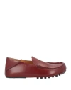 Tod's Woman Loafers Brick Size 8 Leather In Red