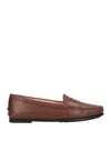 TOD'S TOD'S WOMAN LOAFERS BROWN SIZE 11.5 SOFT LEATHER