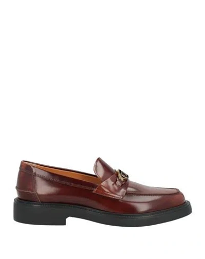 TOD'S TOD'S WOMAN LOAFERS BROWN SIZE 6 LEATHER