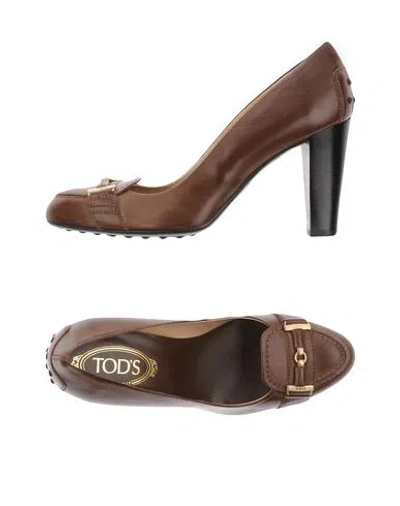 Tod's Woman Loafers Brown Size 6 Soft Leather
