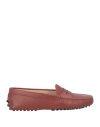 Tod's Woman Loafers Brown Size 8 Leather