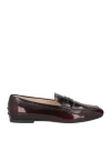 Tod's Glossed-leather Loafers In Red