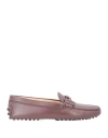 Tod's Woman Loafers Burgundy Size 6.5 Leather In Red