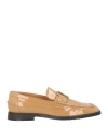 Tod's Woman Loafers Camel Size 7.5 Leather