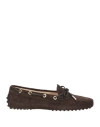 Tod's Woman Loafers Dark Brown Size 7.5 Soft Leather In Brown
