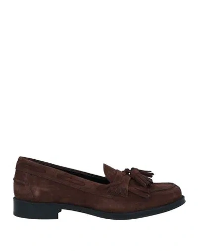 Tod's Woman Loafers Chocolate Brown Size 6.5 Leather