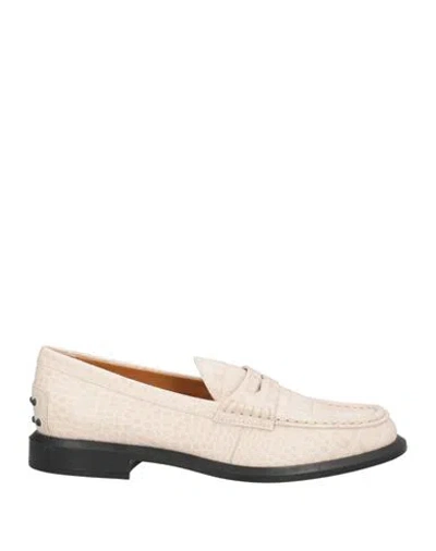 Tod's Woman Loafers Cream Size 7 Leather In White