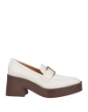 Tod's Woman Loafers Cream Size 8 Calfskin In White