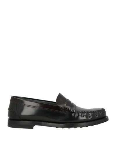 Tod's Leather Penny Strap Loafers In Black