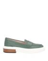 Tod's Woman Loafers Dark Green Size 8 Soft Leather