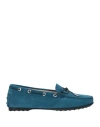 Tod's Woman Loafers Deep Teal Size 7.5 Leather In Green