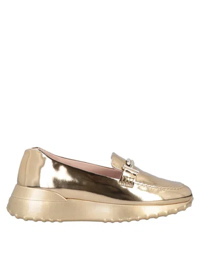 Tod's Loafers In Gold