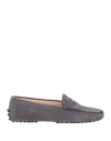 Tod's Gommino Penny Bar Driving Shoes In Grey