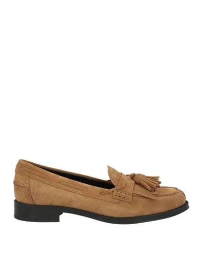 Tod's Woman Loafers Khaki Size 7.5 Leather