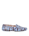 Tod's Woman Loafers Light Blue Size 6.5 Leather In Blue