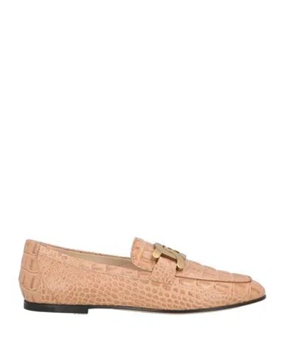 Tod's Woman Loafers Light Brown Size 7 Leather