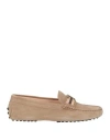 Tod's Woman Loafers Light Brown Size 7 Soft Leather In Beige