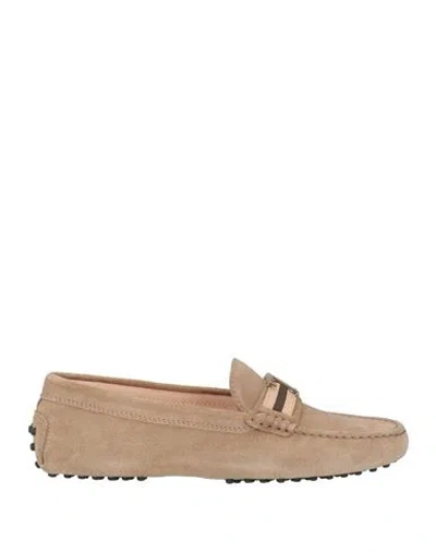 Tod's Woman Loafers Light Brown Size 7 Soft Leather In Beige