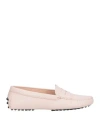 Tod's Woman Loafers Light Pink Size 6.5 Soft Leather