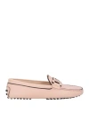 Tod's Woman Loafers Light Pink Size 6.5 Calfskin