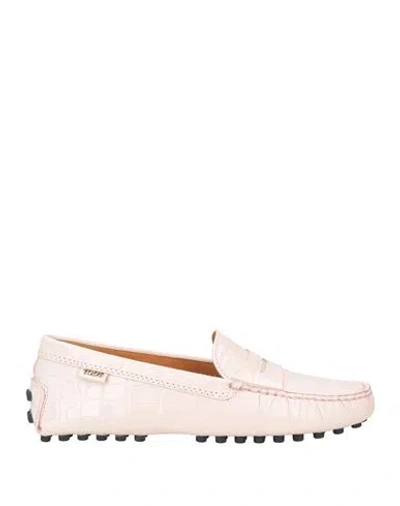 Tod's Woman Loafers Light Pink Size 7 Leather