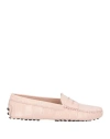 Tod's Woman Loafers Light Pink Size 5 Leather