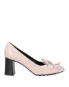 Tod's Woman Loafers Light Pink Size 7.5 Soft Leather In Pink