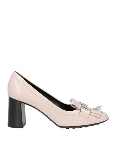 Tod's Woman Loafers Light Pink Size 7.5 Soft Leather