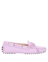 Tod's Woman Loafers Light Pink Size 6.5 Leather In Pink