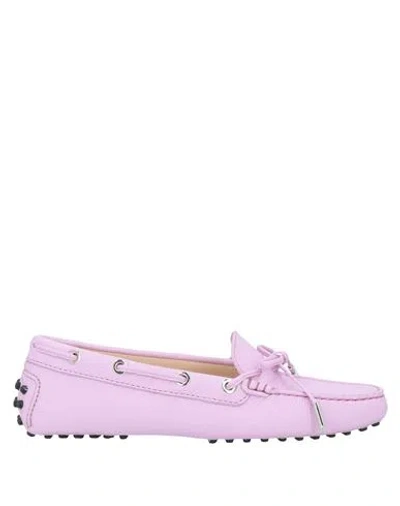 Tod's Woman Loafers Light Pink Size 6.5 Leather