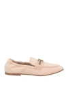 Tod's Woman Loafers Light Pink Size 7.5 Leather In Pink