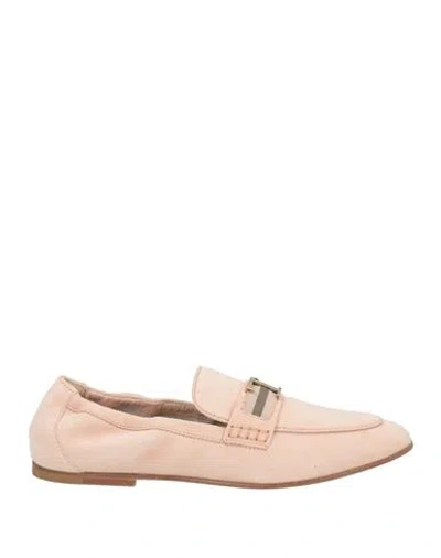 Tod's Woman Loafers Light Pink Size 7.5 Leather