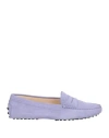 Tod's Gommino Suede Loafers In Purple