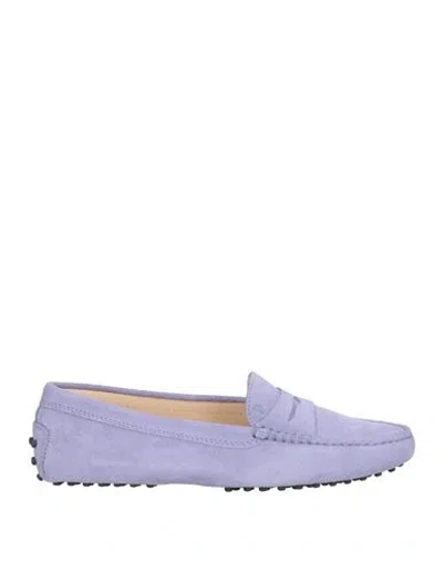 Tod's Gommino Suede Loafers In Lavender