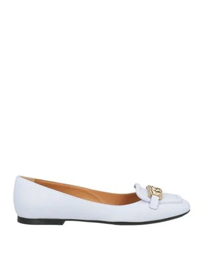 Tod's Woman Loafers Lilac Size 10.5 Leather In White