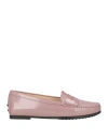 Tod's Woman Loafers Lilac Size 8 Leather In Purple