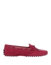 Tod's Woman Loafers Magenta Size 8 Soft Leather