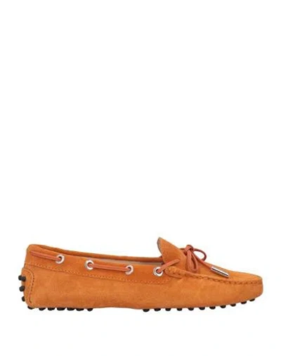 Tod's Woman Loafers Mandarin Size 7.5 Leather