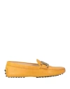 Tod's Woman Loafers Marigold Size 8 Soft Leather In Yellow