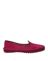 Tod's Woman Loafers Mauve Size 5.5 Leather In Purple