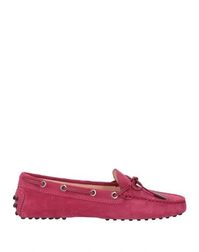 Tod's Woman Loafers Mauve Size 8 Leather
